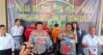 Polda Bengkulu Tangkap 56 Target Operasi Pekat