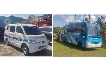 Kunker ke Enggano, Gubernur Serahkan Bus dan Ambulans