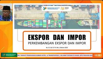 Nilai Ekspor Bengkulu Susut, Capai Rp 1 Triliun