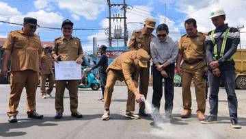 Bupati Tandai Titik Nol Pembangunan 2 Jalan