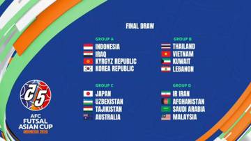 Indonesia Tergabung di Grup A Piala Futsal Asia