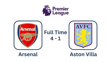 Arsenal Kalahkan Aston Villa dengan Skor 4-1