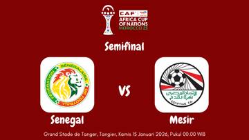 Piala Afrika 2025: Jelang Senegal vs Mesir di Semifinal