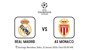 Liga Champions Eropa 2025/2026: Jelang Real Madrid vs AS Monaco