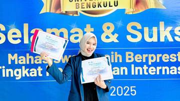 Aisyah Rahmadani Borong Reward Prestasi Terbanyak UNIB 2025