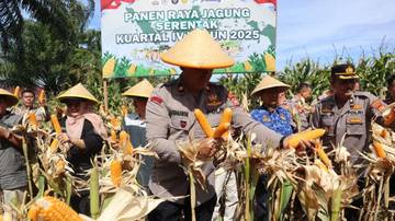 Polres BS Panen Raya Jagung Serentak Kuartal IV