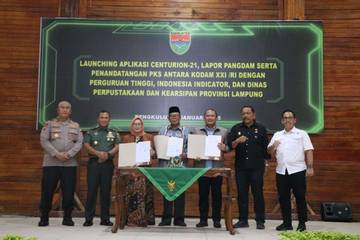 Lapor Pangdam XXI/RI, Korem 041/Gamas Launching Aplikasi 