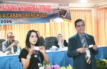 Terpaut Satu Suara, Bahrul Fuady Pimpin Peradi SAI-Bengkulu