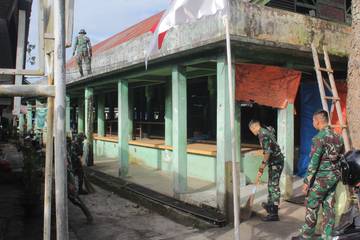 Manunggal TNI, Yonif 144/JY Rejang Lebong Bersih Lingkungan
