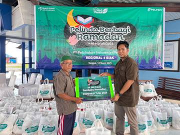 Wujud Kepedulian,Pelindo Regional 4 Biak Gelar "Pelindo Berbagi Ramadan"