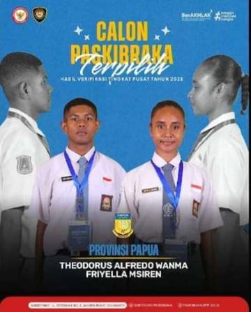 Friyella Msiren,Siswi Asal Biak Lolos Seleksi Paskibraka Nasional