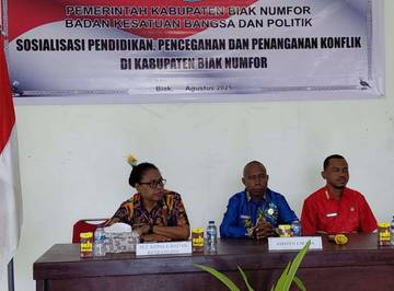 Kesbangpol Biak Gelar Sosialisasi Pendidikan Penanganan Konflik