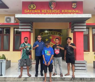 Resmob Satreskrim Polres Biak Numfor,Amankan Terduga Pelaku Pembakaran