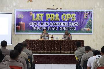 Polres Biak Numfor,Gelar Lat Ops Lilin Cartenz 2025