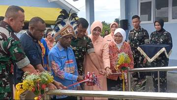Revitalisasi Pembangunan SMP Angkasa Lanud Manuhuan Biak Diresmikan
