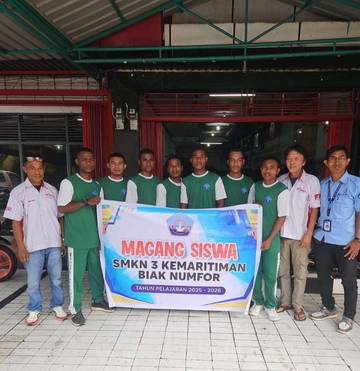 Siswa SMKN 3 Kemaritiman,Praktek Magang di Bengkel SP