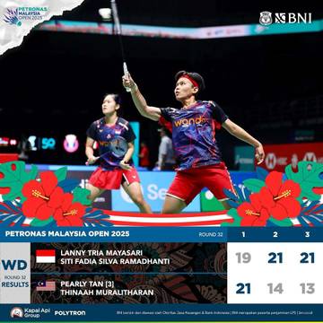 Lanny- Fadia Lolos ke-16 Besar Malaysia Open 2025
