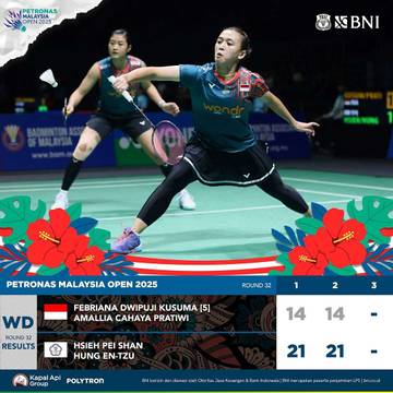 Ana-Tiwi Tersingkir Dari Petronas Malaysia Open 2025