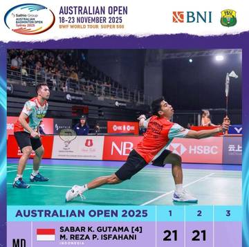 Sabar/Reza ke Semifinal Australia Open 2025