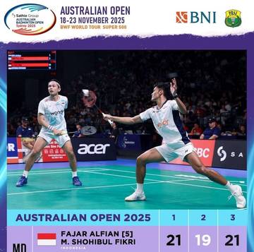 Hasil Australia Open 2025, Fajar/Fikri Maju ke Final