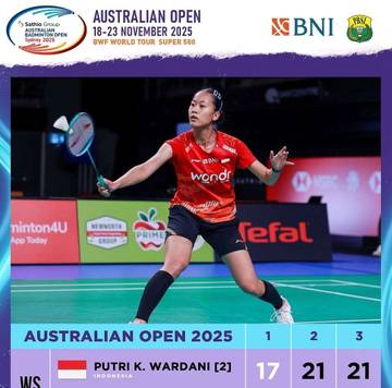 Hasil Australia Open 2025, Putri KW ke Final