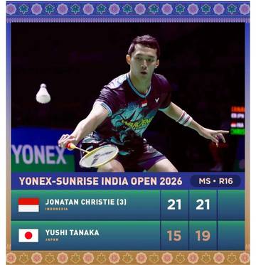 Jojo Maju ke-8 Besar India Open 2026