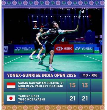 Sabar/Reza Terhenti Dibabak 16 Besar India Open 2026
