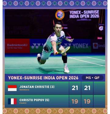 Kalahkan Popov, Jojo ke Semifinal India Open 2026
