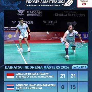 Debut Manis Fadia/Tiwi di Indonesia Masters 2026