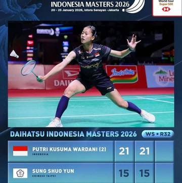 Putri Melangkah ke-16 Besar Indonesia Masters 2026