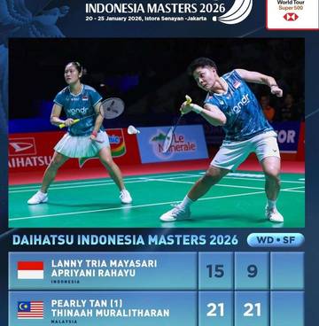 Apri/Lanny Terhenti di Babak Semifinal Indonesia Masters 2026