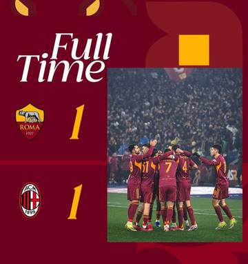 Liga Italia, Roma vs Milan Bermain Imbang 1-1