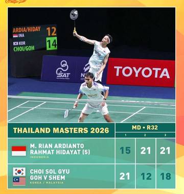 Menang Rubber Game, Rian/Rahmat ke-16 Besar Thailand Masters