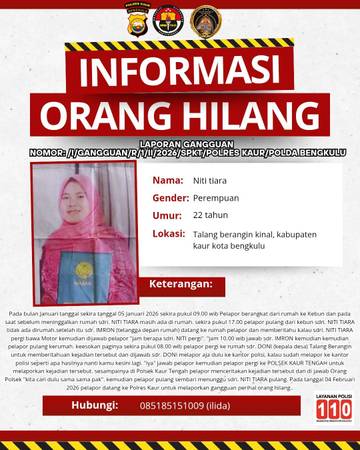 Polres Kaur Terima Laporan Orang Hilang.