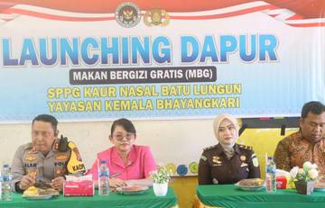 Polres Kaur Launching Program Makan Bergizi Gratis