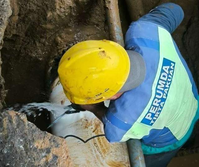 Kebocoran Pipa Transmisi, Tirta Pakuan Tuntaskan Perbaikan Pipa
