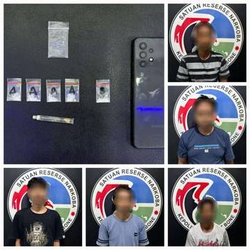 Satres Narkoba Polres Bone Amankan 5 Pelaku Penyalahgunaan Sabu 