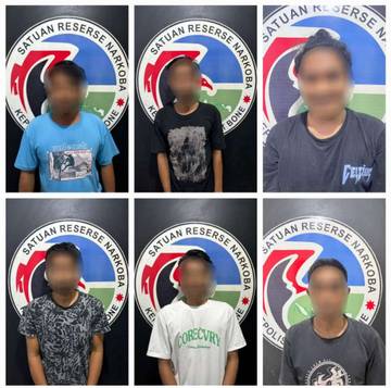  Polres Bone Amankan Enam Pelaku Penyalahgunaan Sabu 