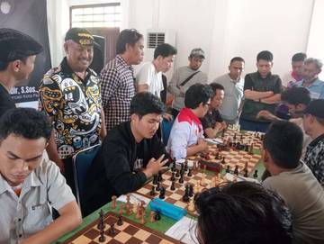 Puluhan Pecatur Pinrang Ambil Bagian Kejurprov Catur Sulsel