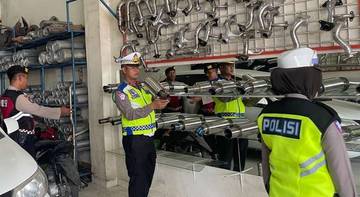Ops Keselamatan, Polantas Bone Sidak Bengkel Knalpot