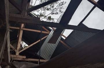 Pohon Tumbang akibat Angin Kencang Rusak Rumah Warga