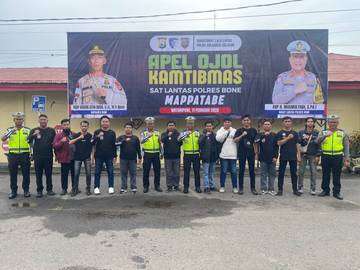 Apel Ojek Online Kamtibmas Libatkan Kurir di Bone