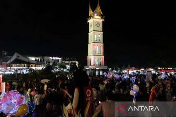 Suasana tahun baru di kota Bukittinggi