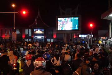 Warga Antusias Nobar Timnas Indonesia vs China