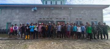 Koramil Bula & Pospol Bula Barat Kerja Bakti Bersama