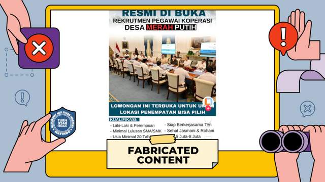 [HOAX] Tautan Rekrutmen Pegawai Koperasi Desa Merah Putih