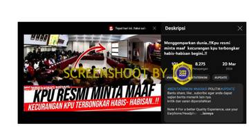 Hoaks KPU Resmi Minta Maaf Kecurangannya Terbongkar