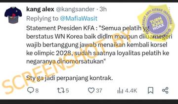 [HOAX] Kontrak Shin Tae-Yong Gagal Diperpanjang Akibat KFA