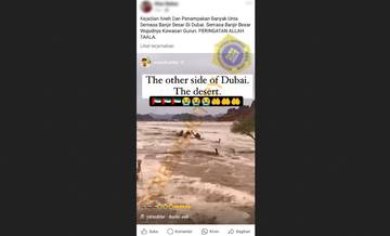[HOAX] Video Penampakan Unta Selama Banjir Besar di Dubai