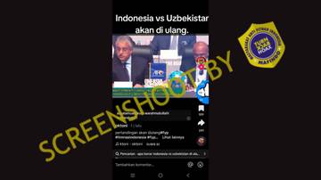 [HOAX] Pertandingan Ulang Indonesia vs Uzbekistan